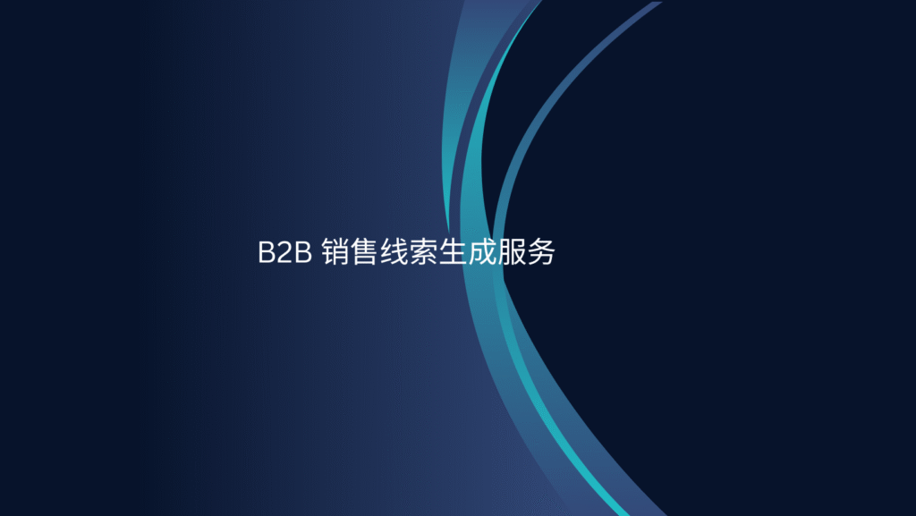 B2B 销售线索生成服务
